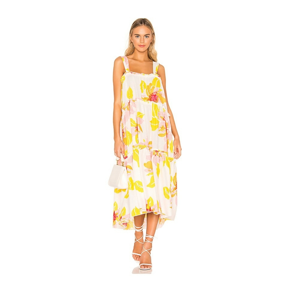 Moonshine Midi Linen Blend Dress